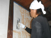 和室の壁塗り替え工事