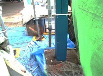 バルコニーの柱 板金カバー工法工事
