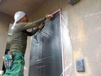 外壁塗装工事…外壁は、モルタル壁です。