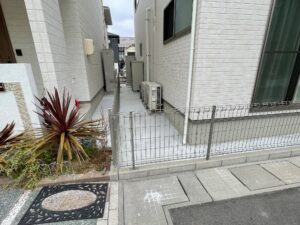 土間コンクリートを打設した外構の画像